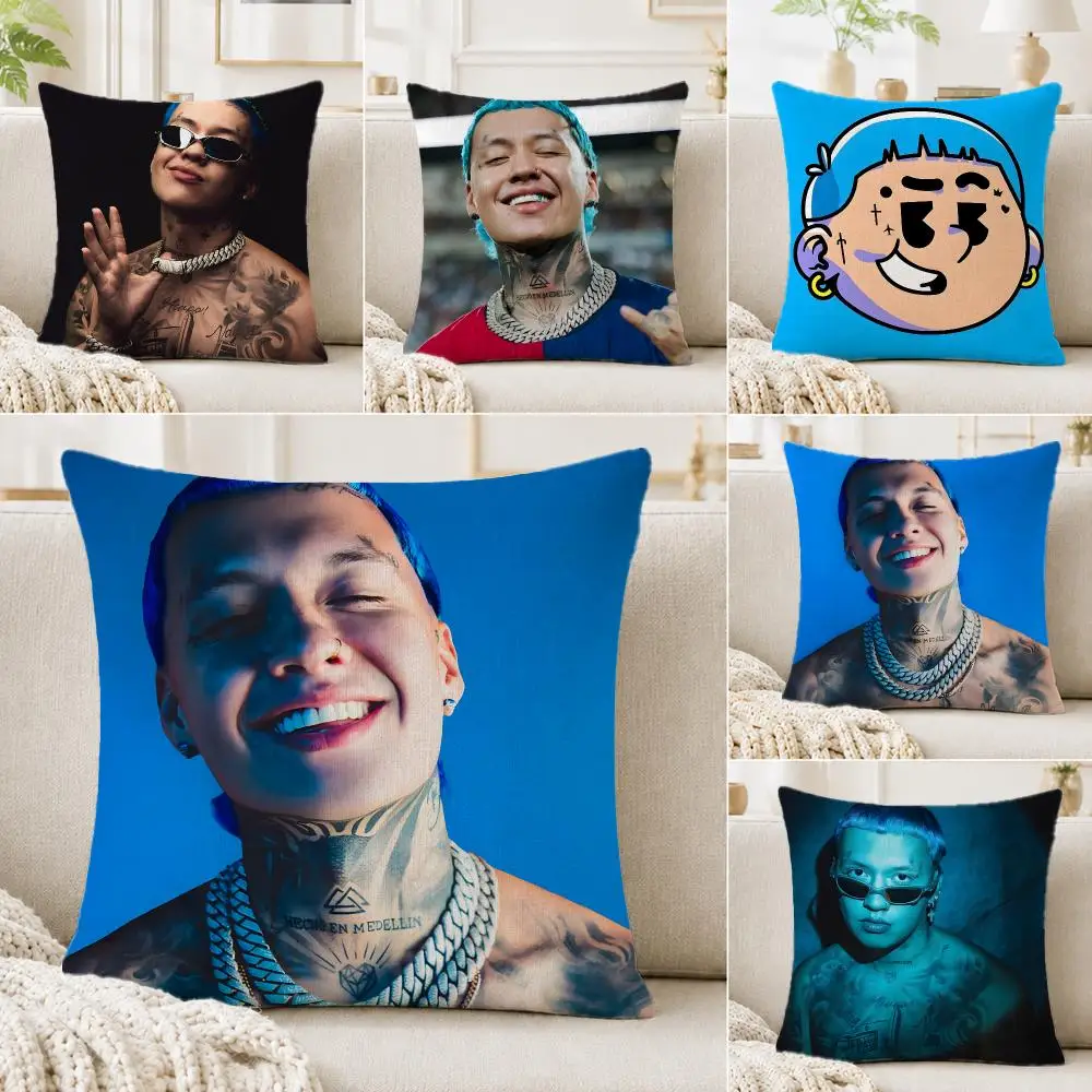 Singer Blessd Cushion Cover Linen Cushion Cover, Double-Sided Printed Pillow Cover for Sofa Home Decor