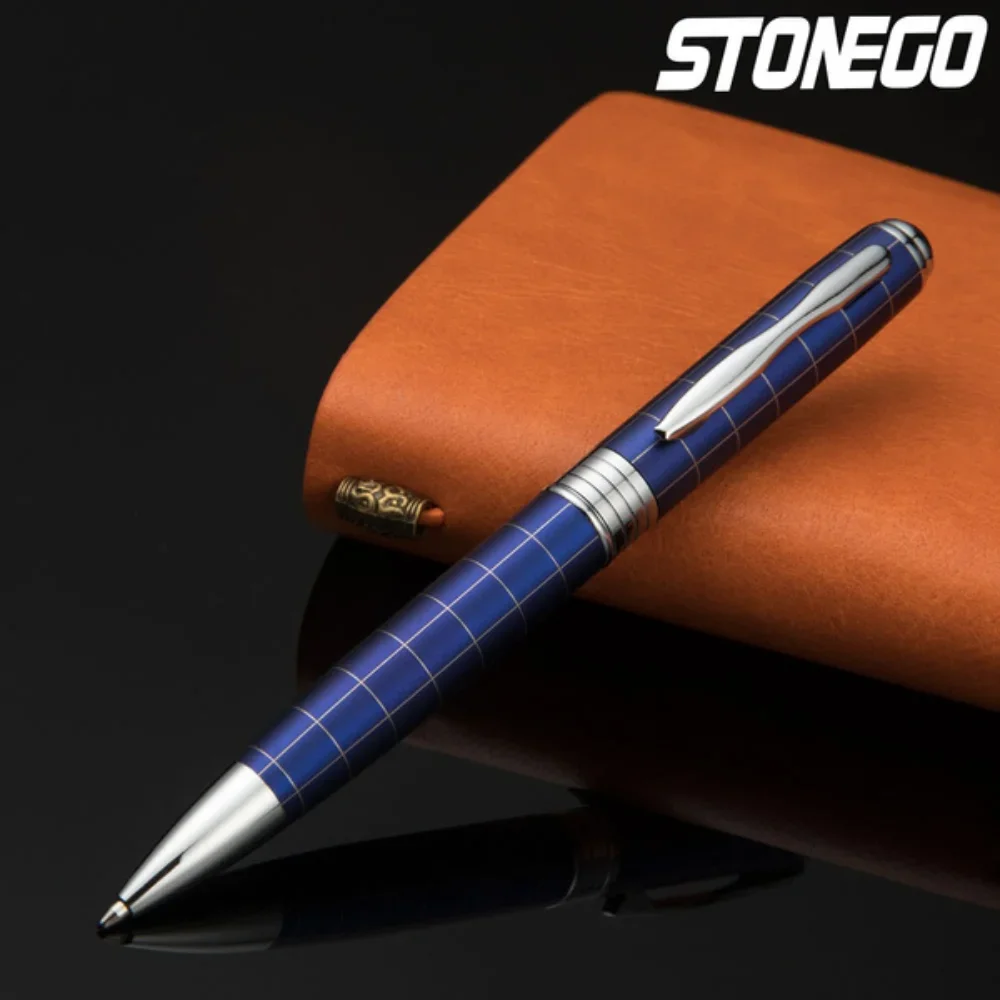 STONEGO Metal Ballpoint Pen, Medium Point 1mm Smooth Writing Premium Plating Lacquer Barrel Twist To Open Retractable Pens