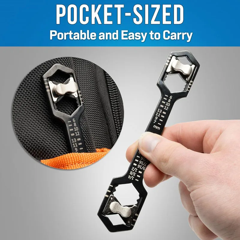 New Type Wrench Household Disassembly Auto Repair 14 In1 Adjustable Hex Wrench13mm 1/4 9/16 Multifunctional Tools