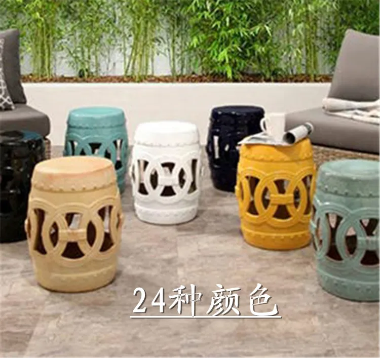 Jingdezhen Porcelain Classical Chinese Blue And White Pattern Porcelain Drum Stool Toilet Bathroom porcelain ceramic stool