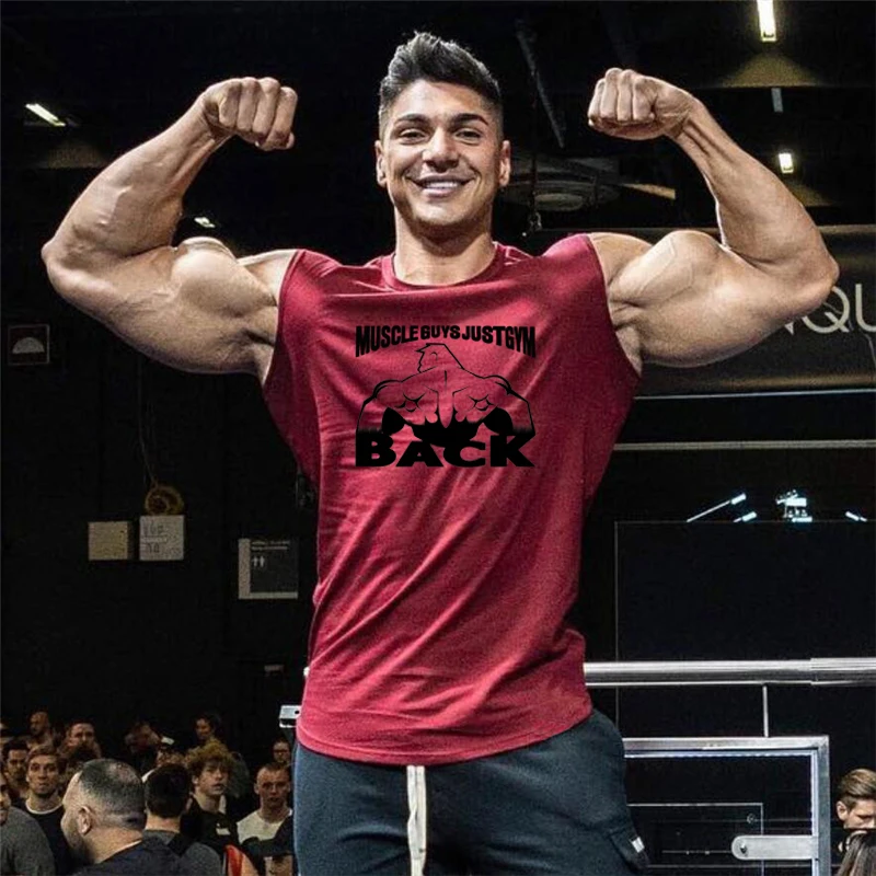 Sommer Ärmellose Shirts Fitness Tank Tops Herren Baumwolle Atmungsaktiv Gym Sport Kleidung Bodybuilding Muscle Singuletts Workout Westen