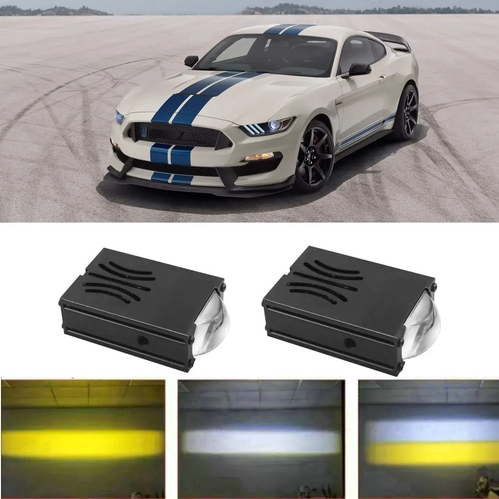 

Grille Mount, White/Yellow Dual Color Modules 1.5" LED Fog Lights For ford STREET TOURNEO Bronco mustang raptor f150 gt raptor