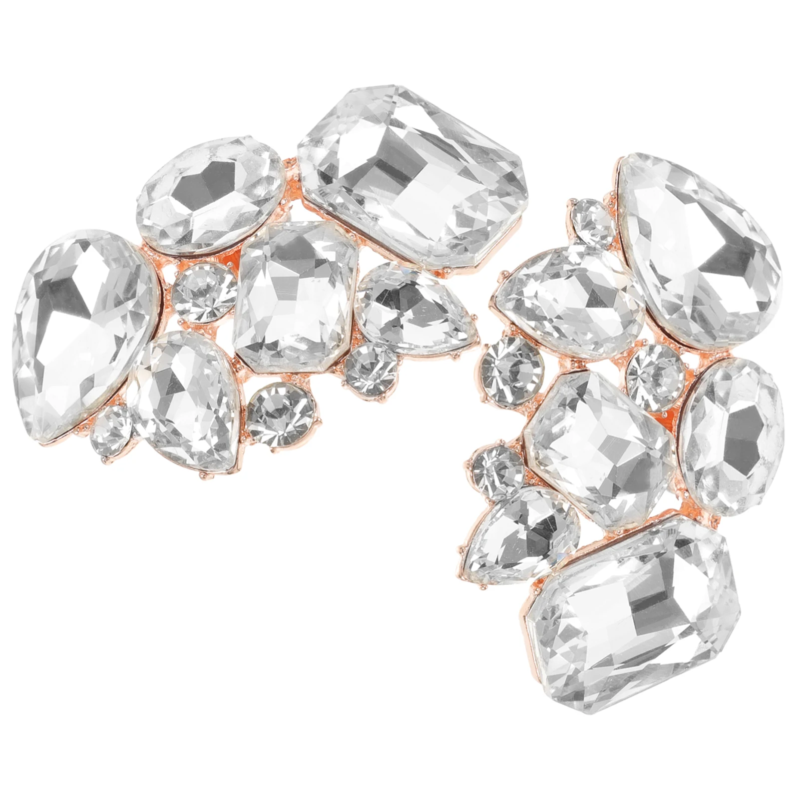 

Crystal Detachable Clips For Bride Alloy High Heels Buckles Golden Wedding Shoe Buckle Shoe Embellishments Accessories