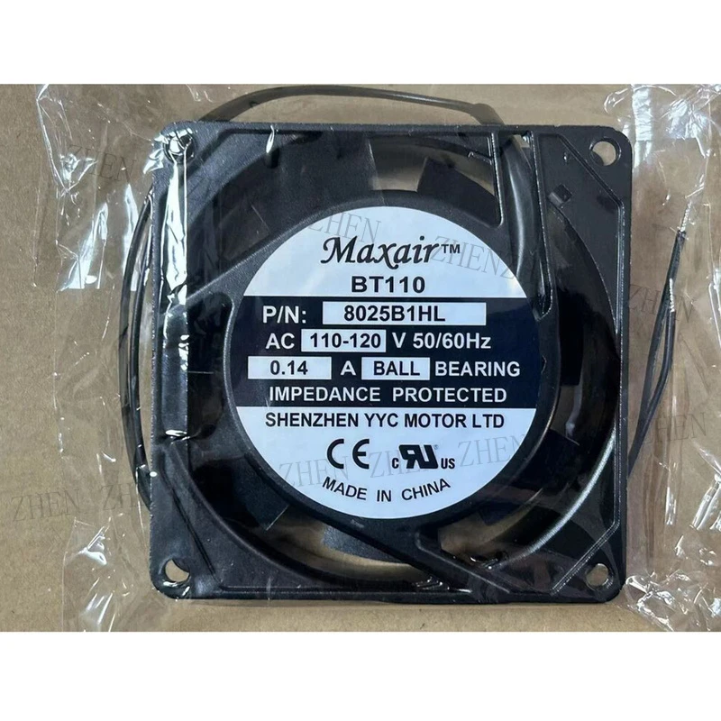Nuevo ventilador de refrigeración de 2 cables para Maxair BT110 8025B1HL AC110-120V 0.14A # QW