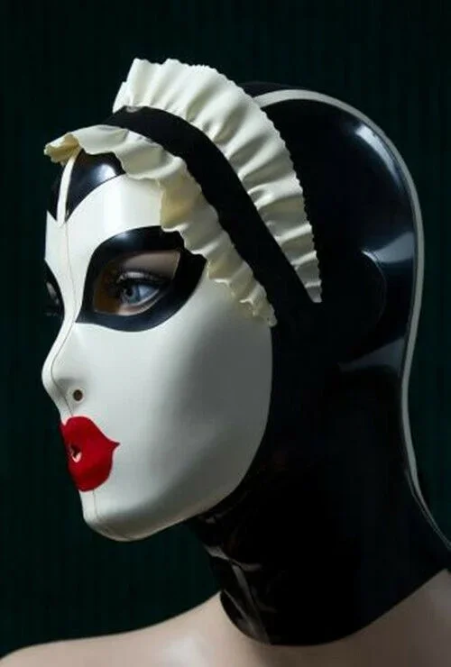 

Unisex Latex Rubber Mask Gummi unique Hood Schwarz Maske Masquerade CosplayCosplay,Masquerade