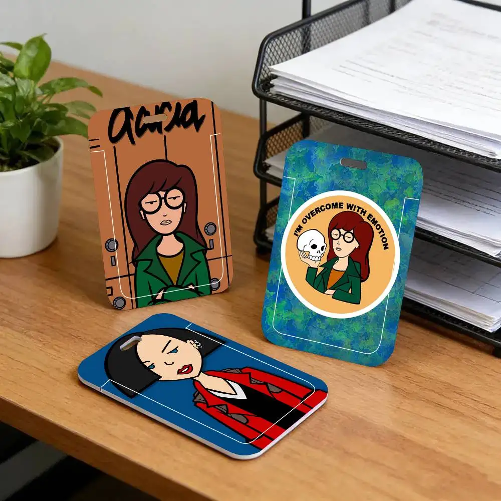 Cartoon D-Daria Black Lanyard Card Holders Student Meal Cards And Campus Ids School