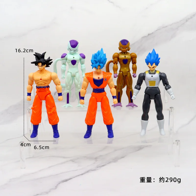 4Styles 5Pcs/Set New Anime Dragon Ball Son Goku Joint Moveable Black Hair Action Gk Statue Figurine Collectible Model Doll Toy