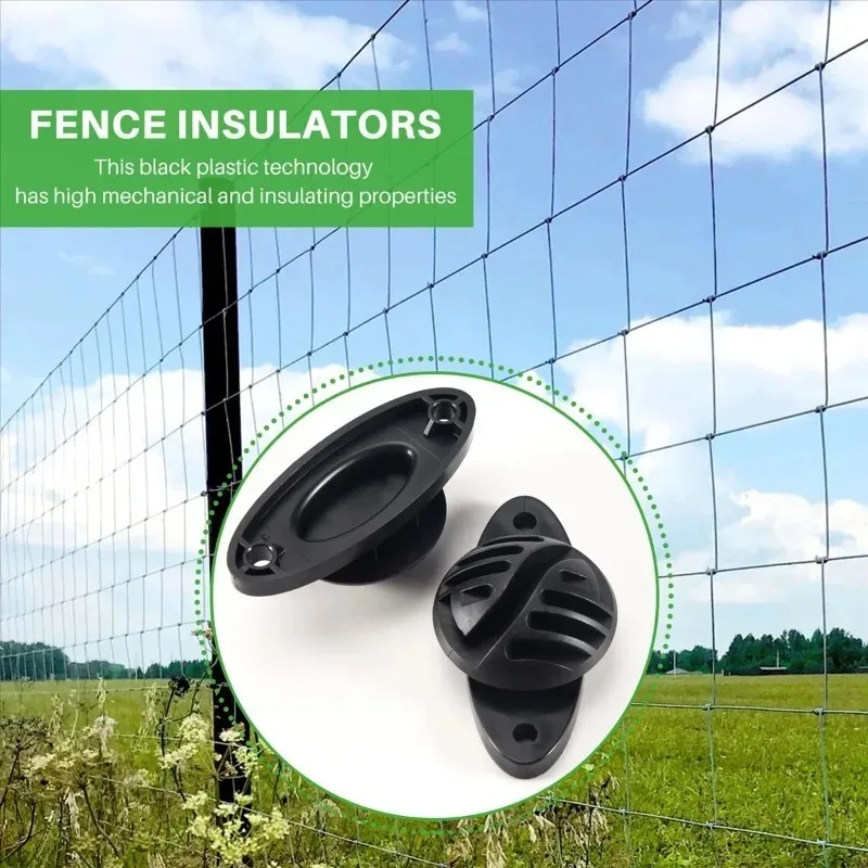 

50Pcs Electronic Fence Accessor Fence Insulator Horse Cattle Animal for Electric Fence Accessories Hemispherical Insulator