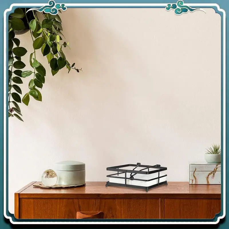 

Premium 2 Pieces Flat Napkin Holder For Table Metal Napkin Holder With Weighted Arm Square Paper Napkin Dispenser Rustic Iron Du
