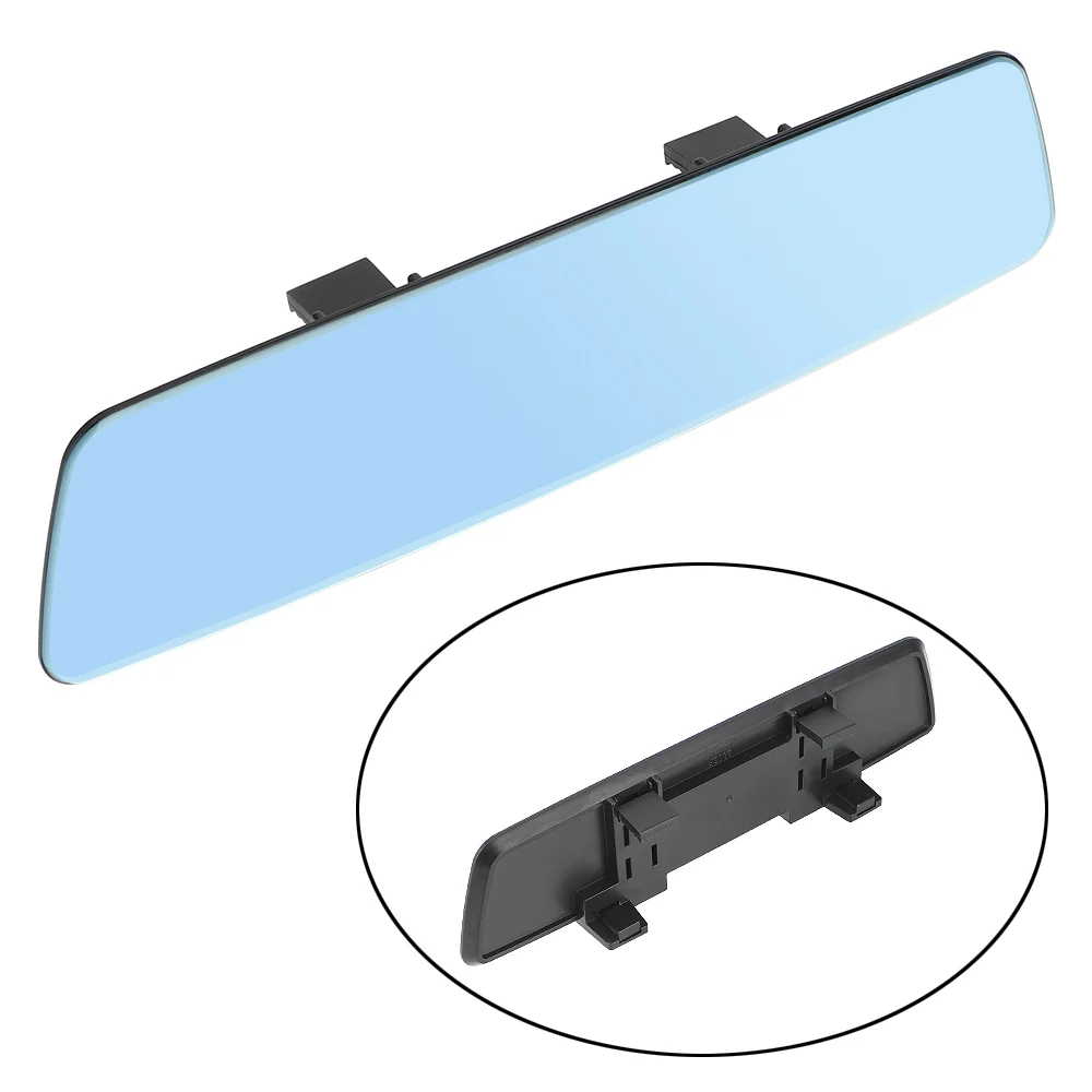Car Interior Rear View Mirror Anti-glare Wide-angle Blue Frameless Mirror 2.5D Full Creen HD Glass 3000R Micro Curvature Lens