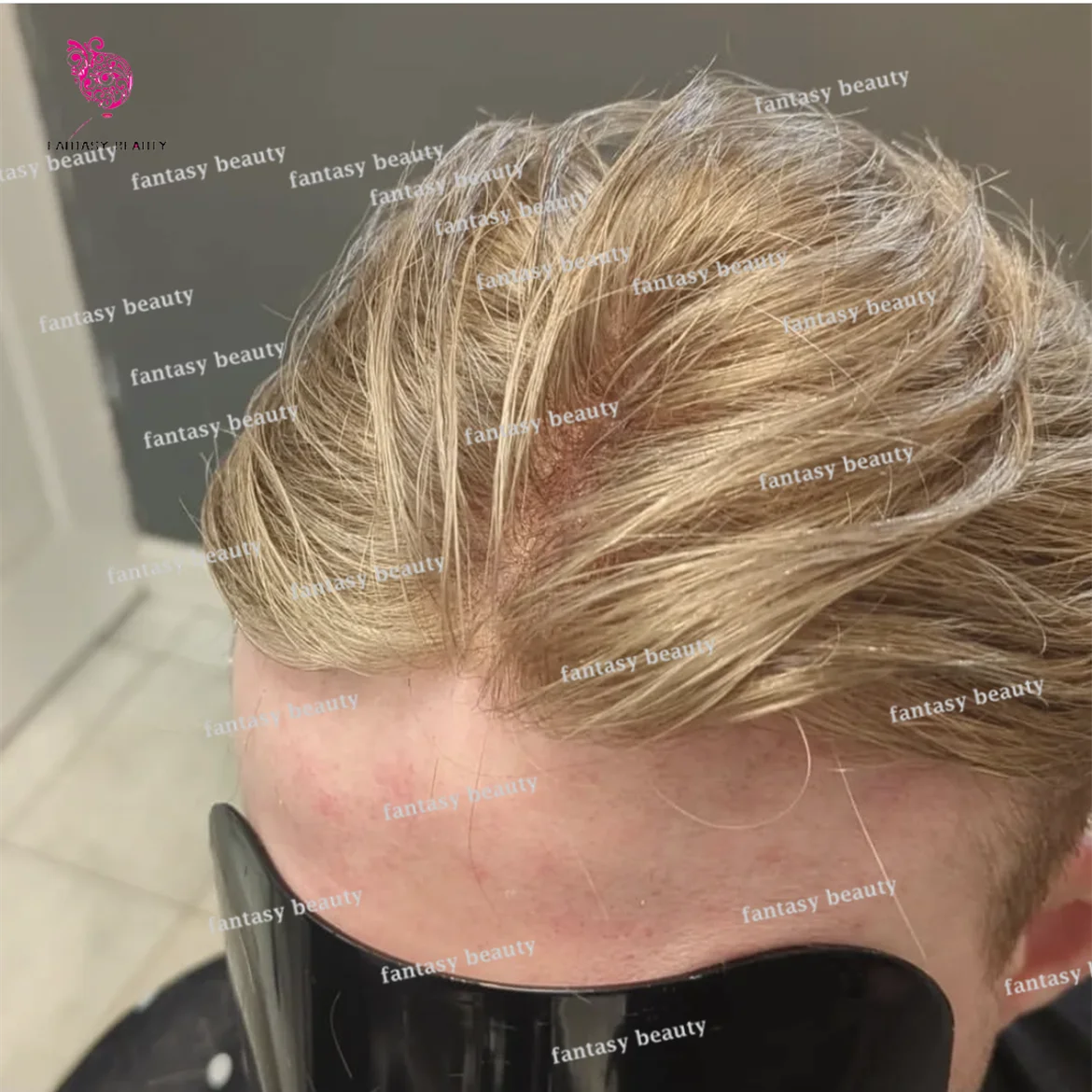 Natuurlijke Haarlijn Q6 Kant & PU Mannen Capillaire prothese 100% menselijk haar pruik Mannen Toupetje Blond Zwart Gebleekte knoop Mannen pruik systeem