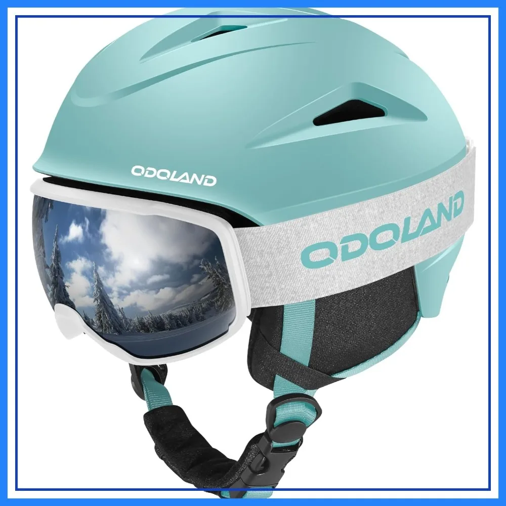 

Snowboard Helmet with Ski Goggles for Adults & Youth, Durable PC Shell & EPS Foam, Safety Snow Helmet for Men Women