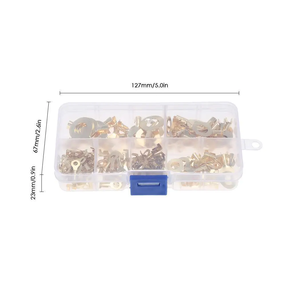 150PCS M3-M10 O-ring Cold-pressed Terminal Blocks Cable Wire Connectors Ground Lugs Terminal Cold-Pressed Copper Tab Wiring Nose