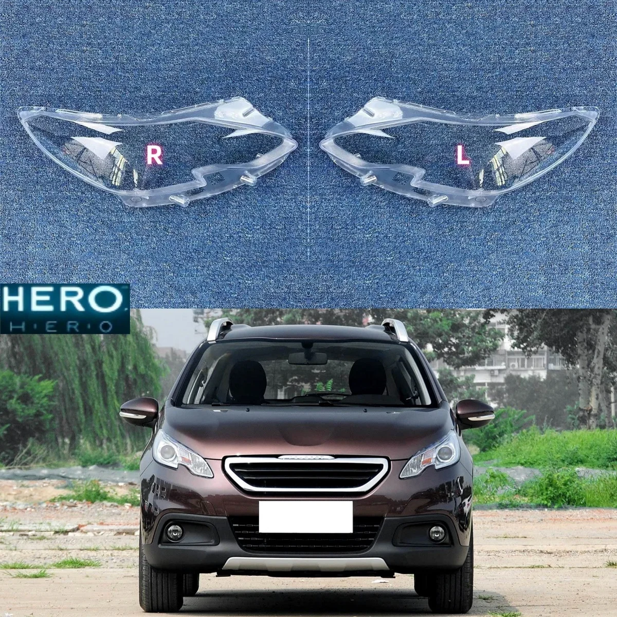

For Peugeot 2008 2014 2015 2016 2017 2018 Headlight Shell Headlamp Cover Transparent Case Lampshade Glass Original Lens Housing