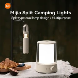 Xiaomi Mijia Split Camping Lamp Ambient Light Stepless Dimming Flashlight IP54 Dustproof Waterproof Rechargeable Smart Control