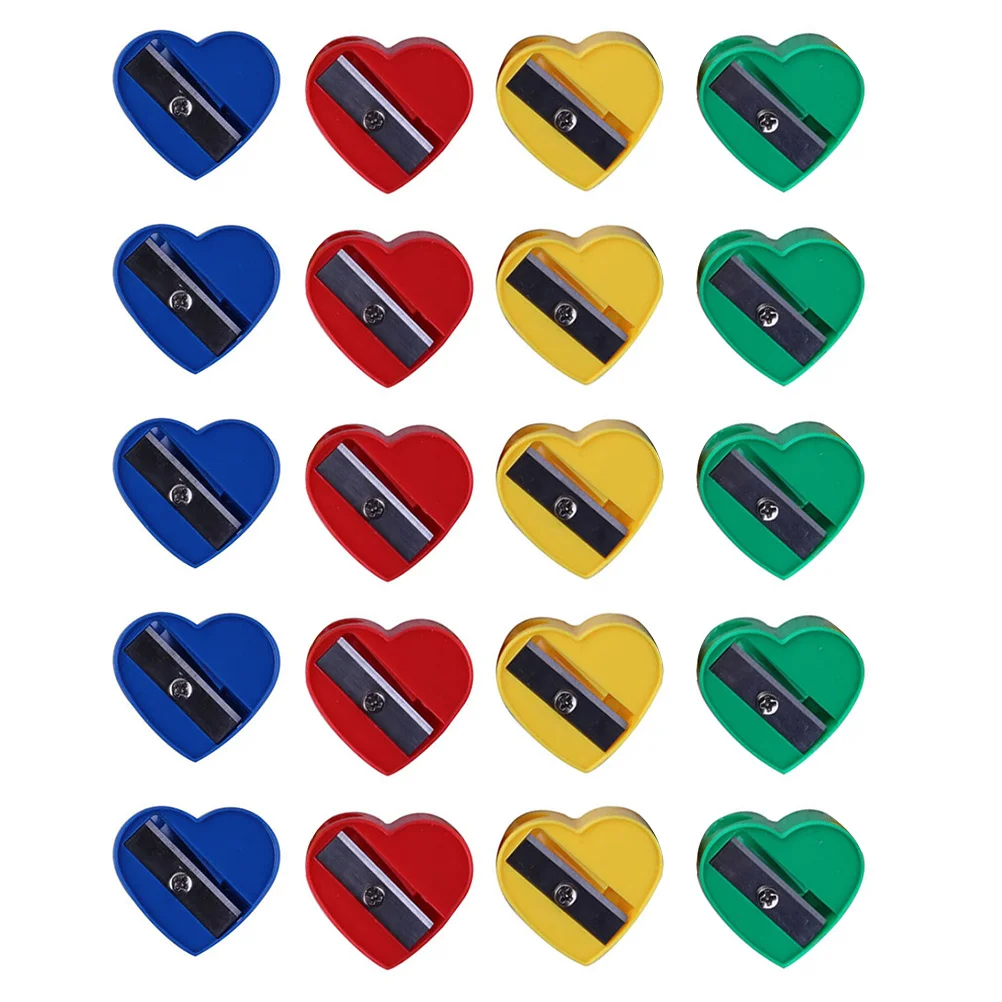 

60Pcs Love Plastic Single Hole Pencil Sharpener Mini Makeup Eyebrow Lip Eyeliner Pencil Sharpening Tool Travel Portable