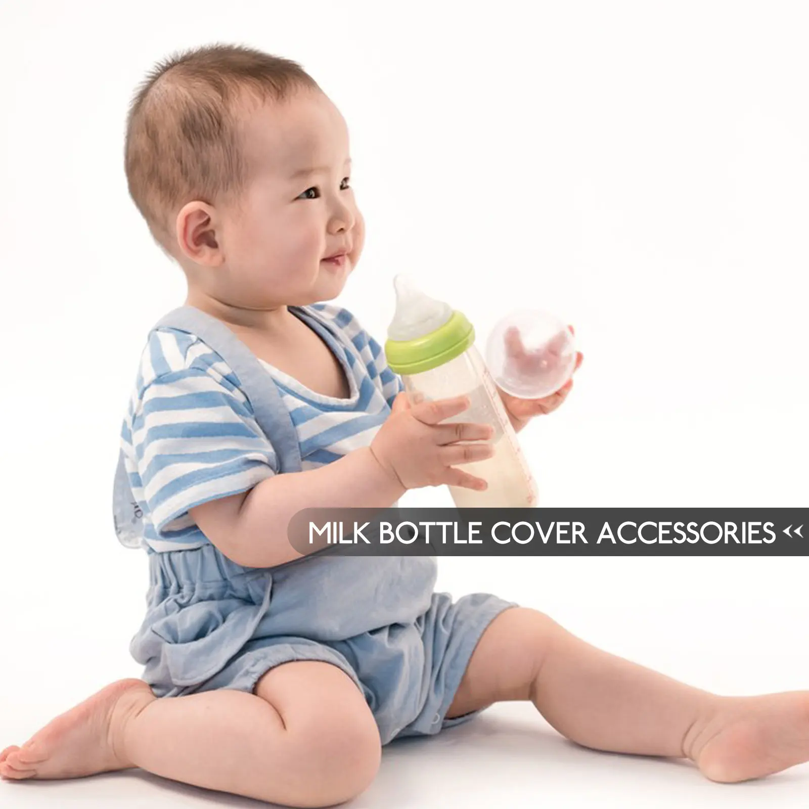 3Pcs Plastic Clear Baby Bottle Lids Replacement Caps for Milk Feeding Bottles Easy Install Remove Protective Dirt-Proof Travel