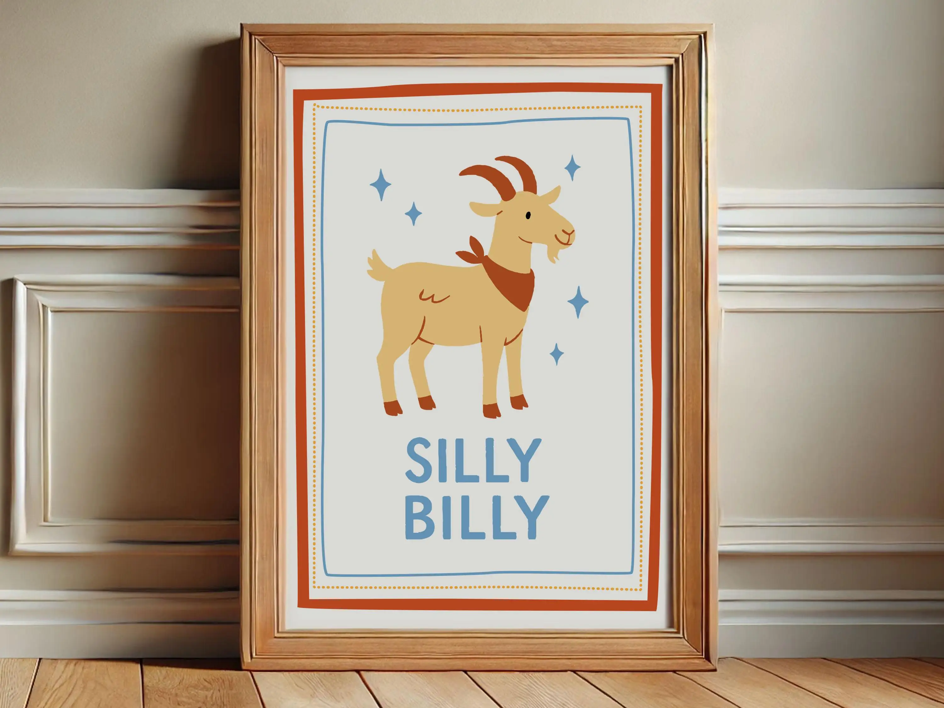 محظوظ بطة سخيفة بيلي الماعز العصرية أوزة المشارك طباعة صور فنية للجدران قماش اللوحة غرفة المعيشة ديكور المنزل هدية بدون إطار