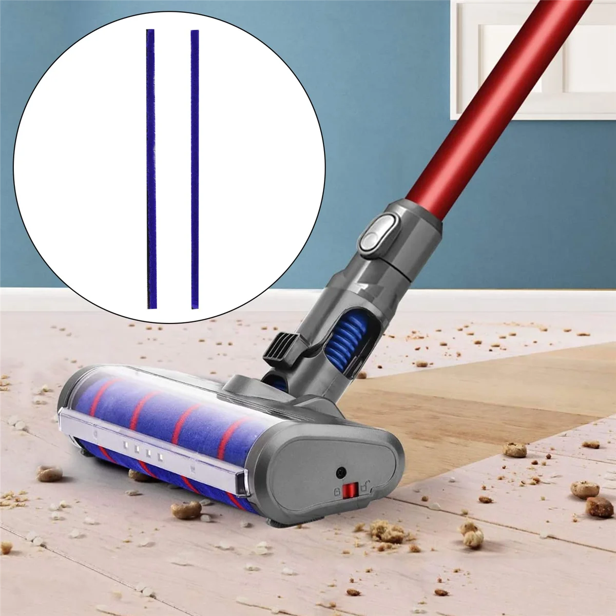 3 pçs tiras de pelúcia macia para dyson v6 v7 v8 v10 v11 aspirador de pó cabeça rolo macio acessórios peças reposição