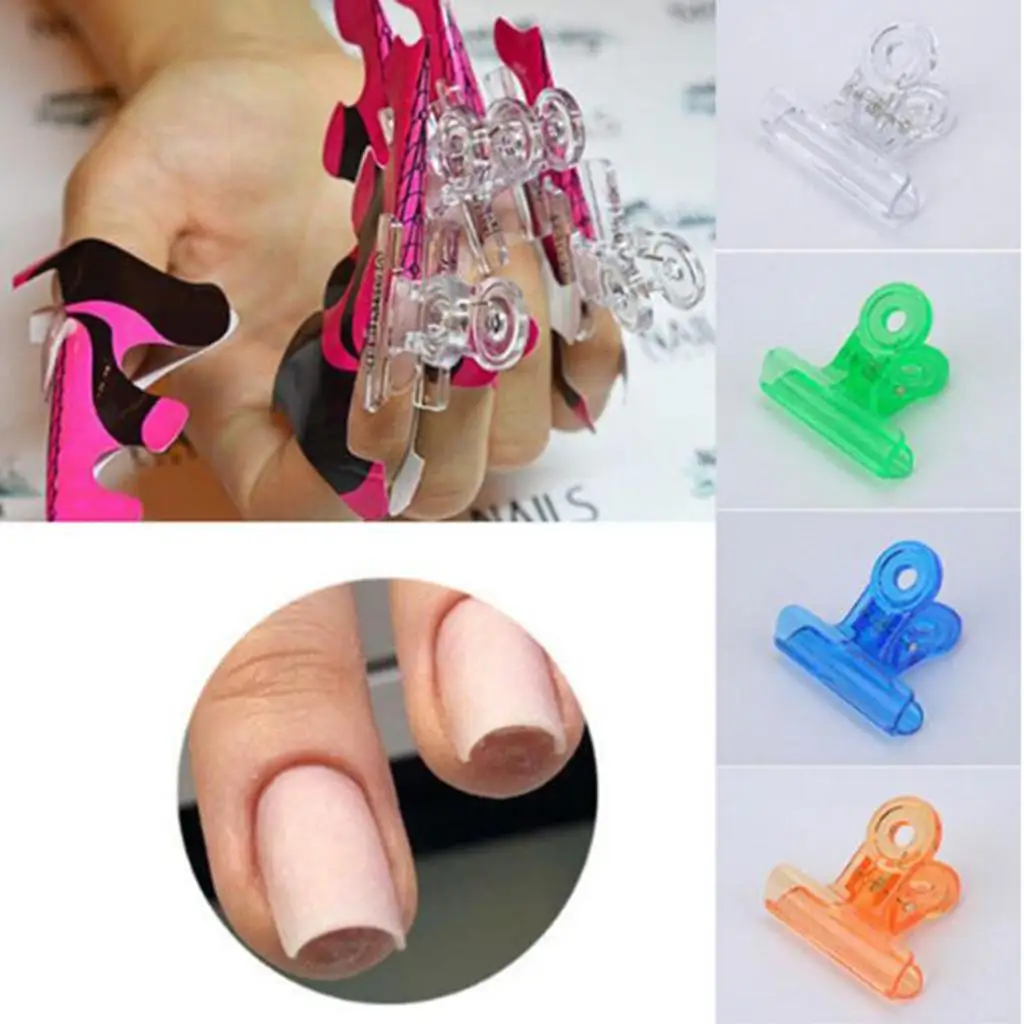 Pince à ongles courbe C, Clips d'extension d'ongles en plastique, outils d'art d'ongles multifonctionnels pour Salon et conception d'ongles en Gel à domicile