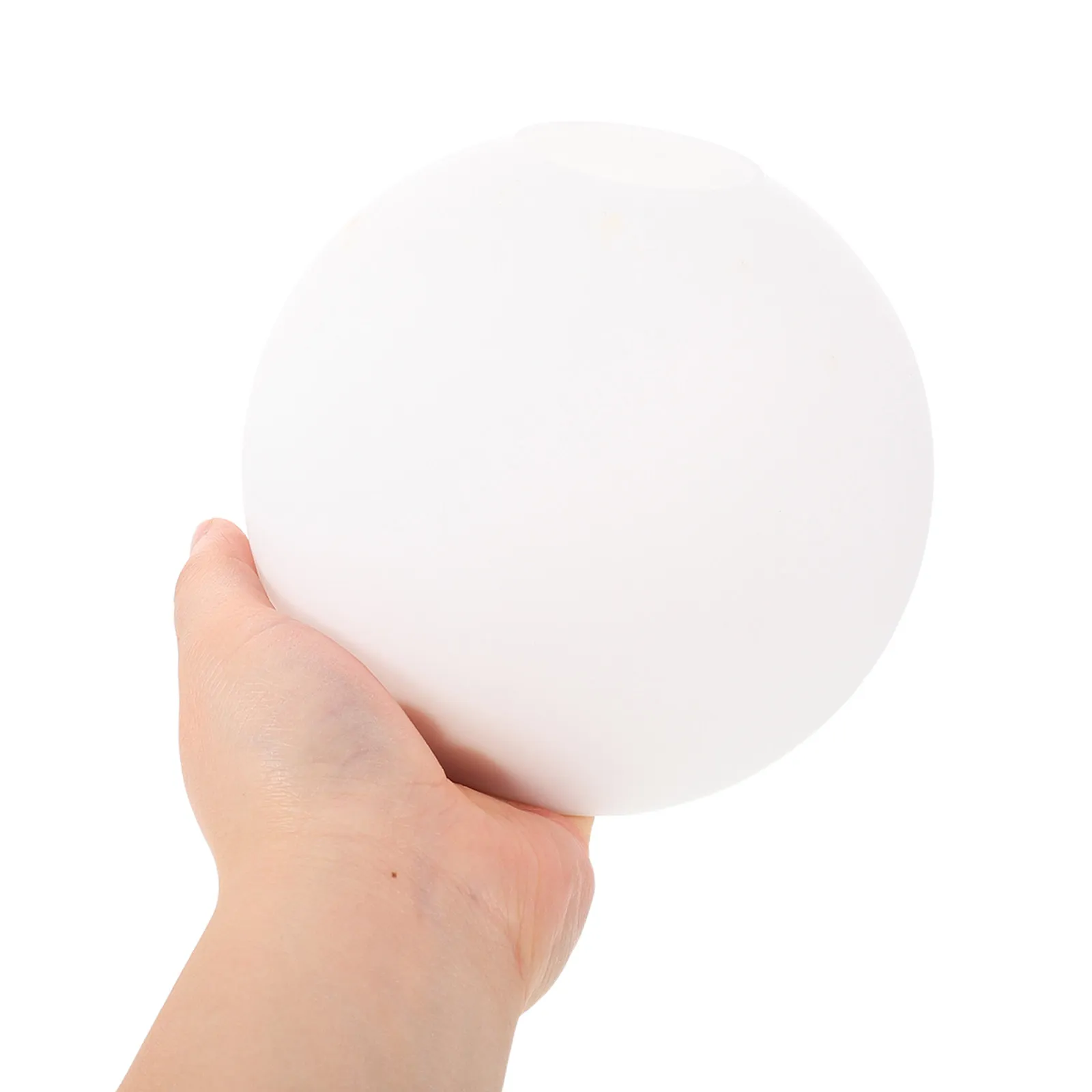 Minimalist White Frosted Glass Globe Lampshade Double Hole Flat Mouth Replacement for Table Lamp Pendant Hanging Light Ceiling