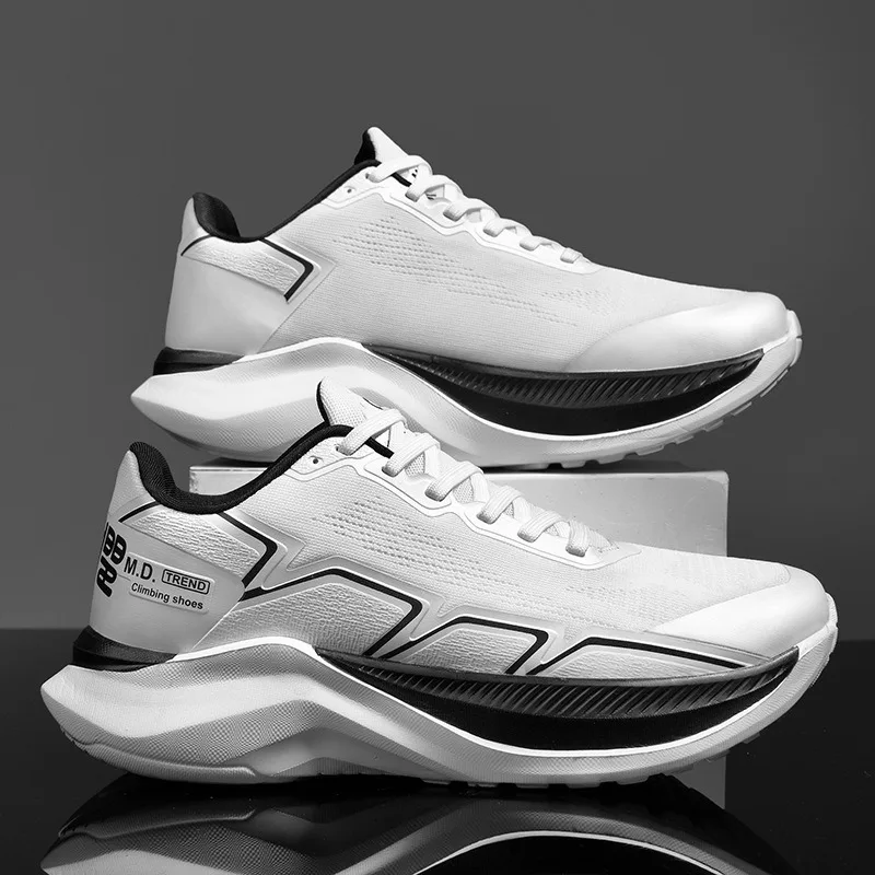 2025 New Unisex Platform Sneakers Lightweight and Breathable Fly Woven Running Shoes for Men Mesh Comfort Tennis Shoes for Women