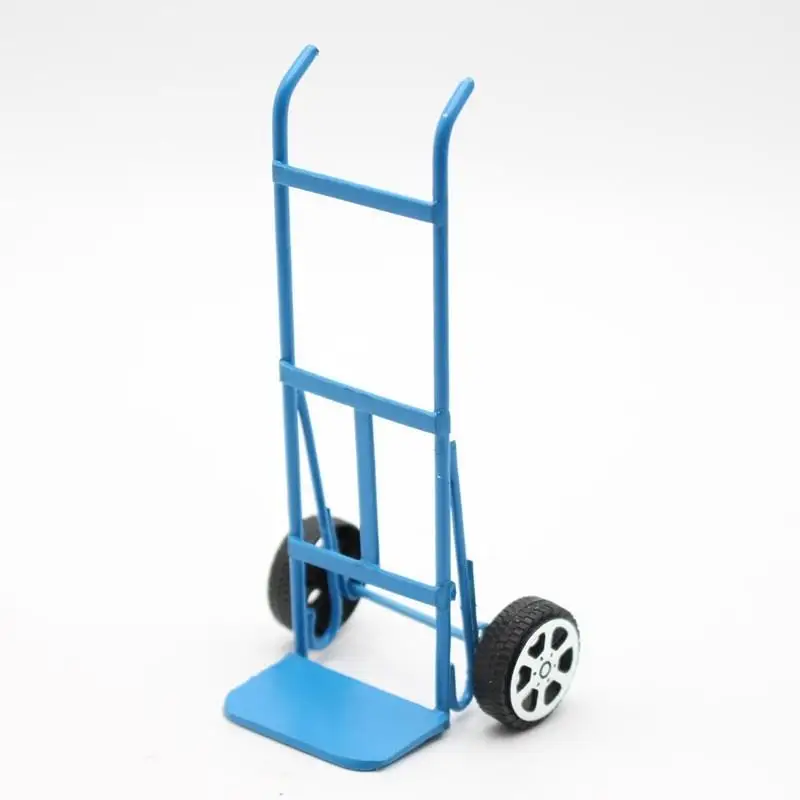 1:12 Mini Cute Dollhouse Metal Pulling Cart Garden Furniture Accessory Micro Landscape Decoration