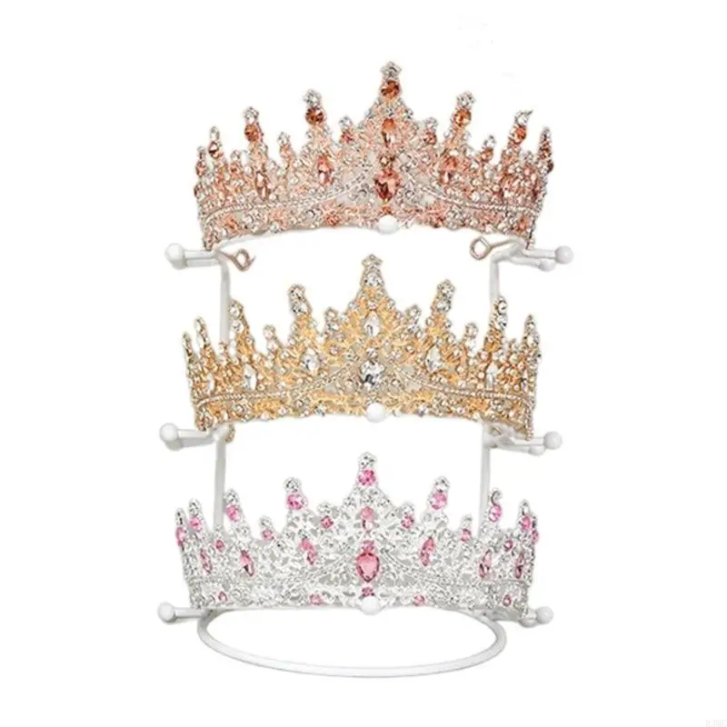 

R3MC Queen Crown Stand Holder Bride Hair Accessories Adornment Headpiece Display Stand Rack for Home Showcase