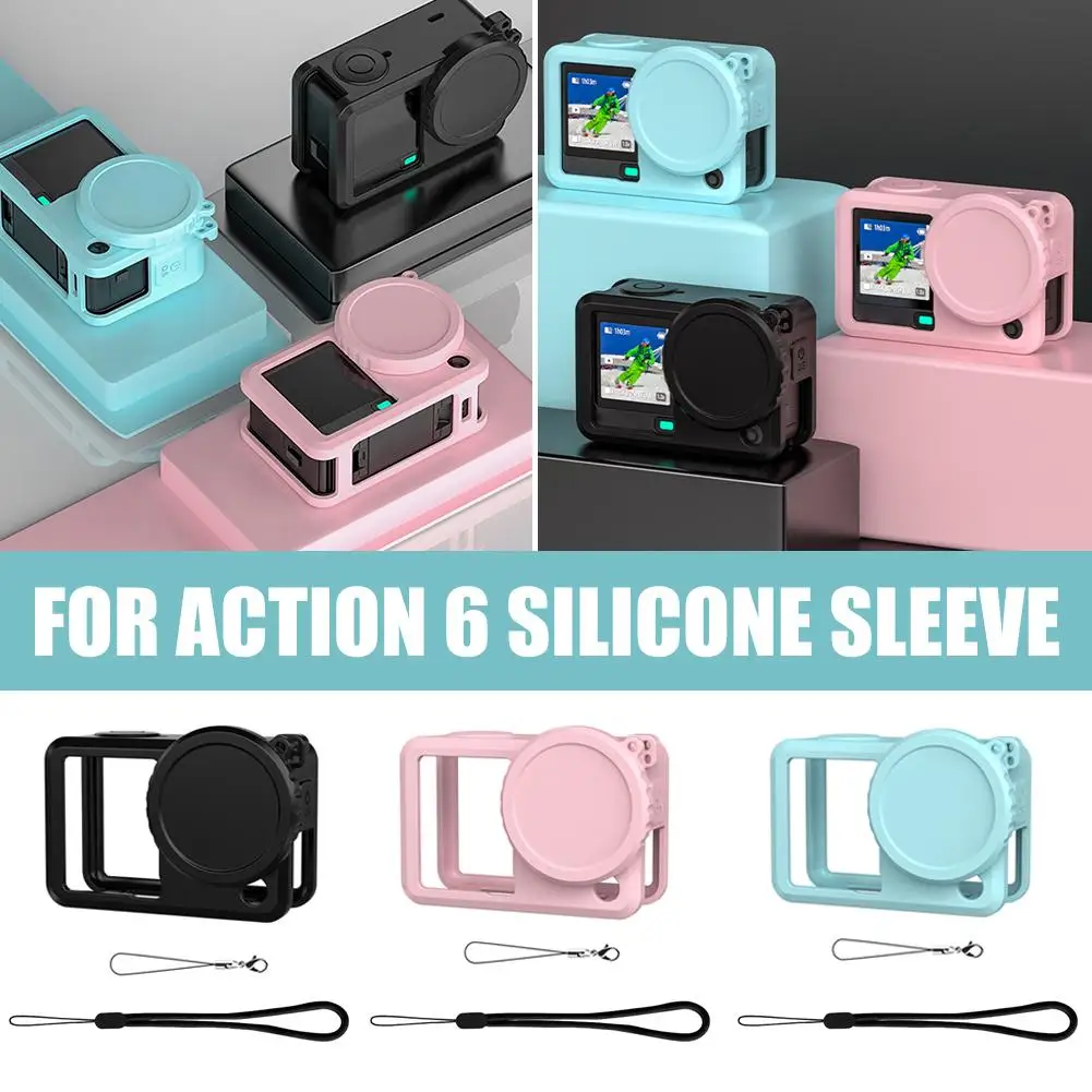 حافظة حماية من السيليكون لـ DJI Osmo Action 6، مقاومة للخدش لبصمات الأصابع لكامل الجسم، غطاء ناعم للكاميرا #1