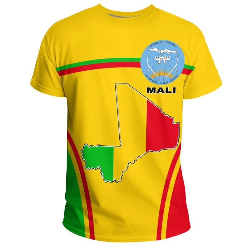 African Mali Pattern T-shirt Men 3D Printed T Shirts Casual Streetwear Oversized Short Sleeve Tees Summer Sports Fitness Tops