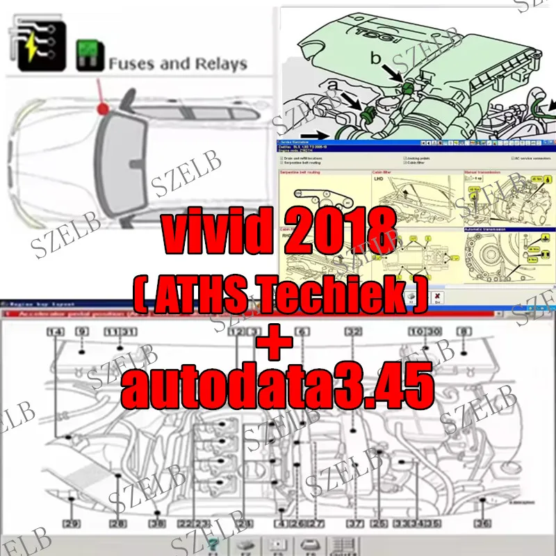 

Горячая распродажа на 2025 года Autodata3.45 + Vivid2018 (ATris Techiek) Европейское программное обеспечение для ремонта автомобилей + схема направления + установка видео