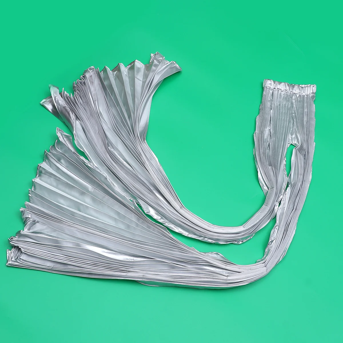 1 Stück Bauchflügel für Erwachsene, professionelles Kostüm, silberfarben, leicht, faltbar, 360 Grad Polyester, für Tanz, Bauchtanz