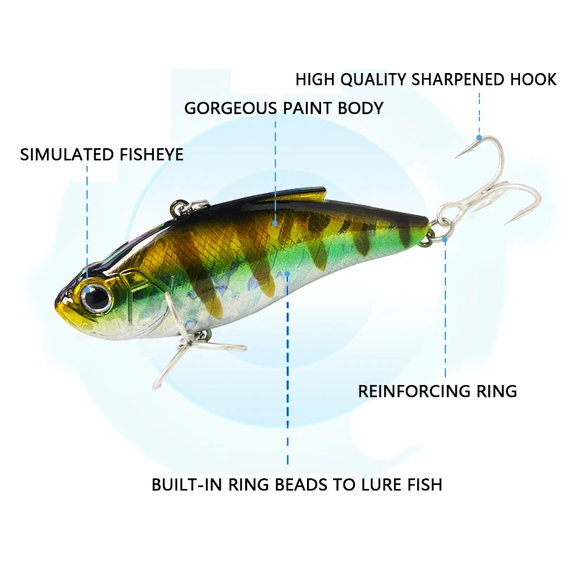 Señuelo Vibrón hundimiento para pesca en agua salada – Crankbait sin labio - imagen 5
