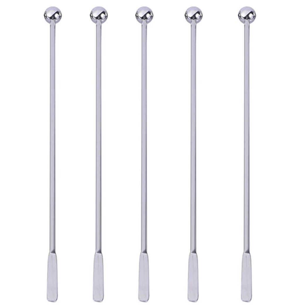 

5Pcs/Set Creative 19cm Stainless Steel Mixing Cocktail Stirrers Sticks For Wedding Party Bar Swizzle Drink Mixer Bar Muddler
