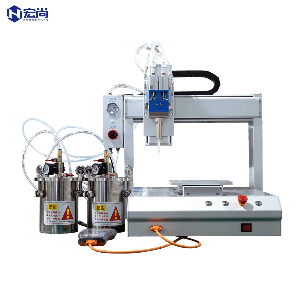 Automatic Glue Dispenser 220V With PLC Control Epoxies AB Glue Bearing Motor Bonding Compatible With 30ml Hot Melt Adhesive