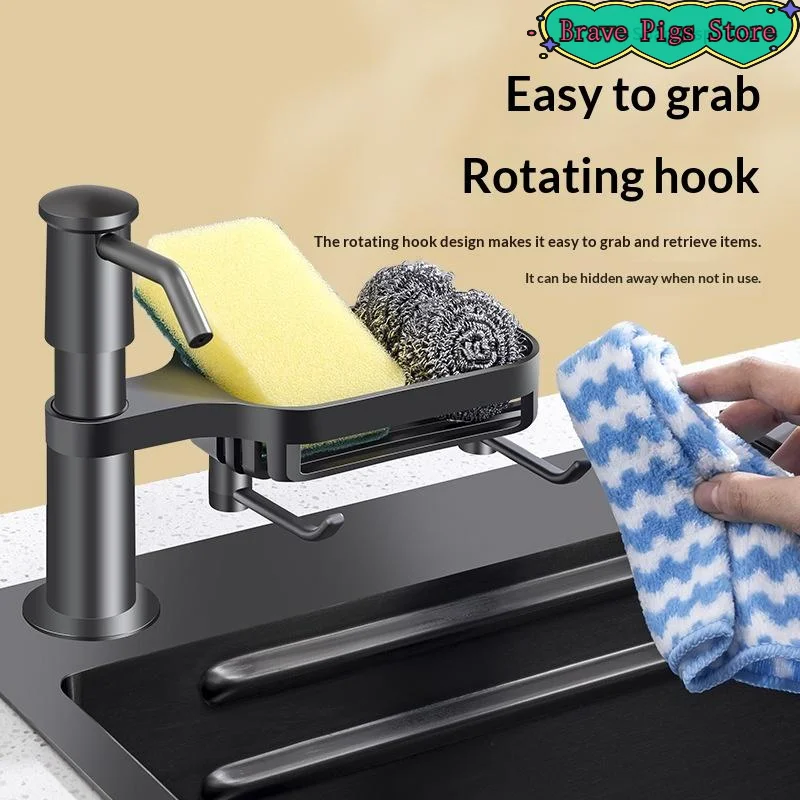 Kitchen Counrtertop Dishes Dispenser with Extention Tube Hand Press Soap Liquid Pump Plastic Soap Dispenser for Sink Accessorie