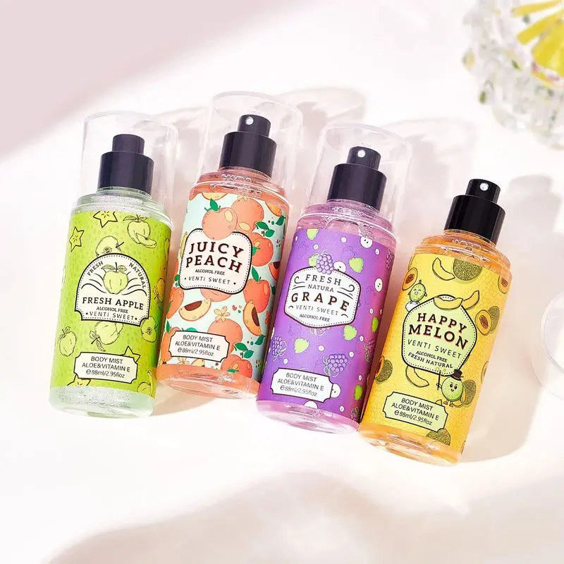 Household Fruit Scent Mist 88ml, Multi Flavor Indoor Odor Eliminator Spray, Room Closet Deodorizer For Household Indoor Use