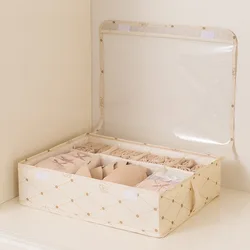 Folded Underwear Organizer Storage Box Panties Socks Storage Boxes with Lid Wardrobe Organizer Cabinet Drawers Separator Box