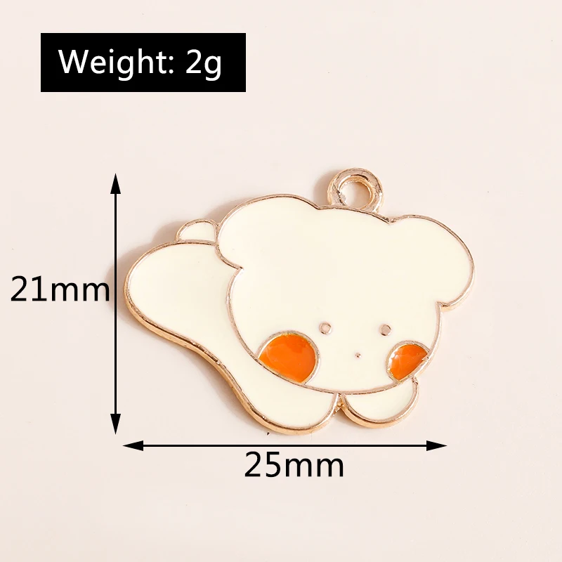 Leslie 10 Stück Emaille-Tieranhänger Bär Ente Frosch Pinguin für Schmuckherstellung DIY Halsketten Ohrringe Schmuckzubehör – Detail 25