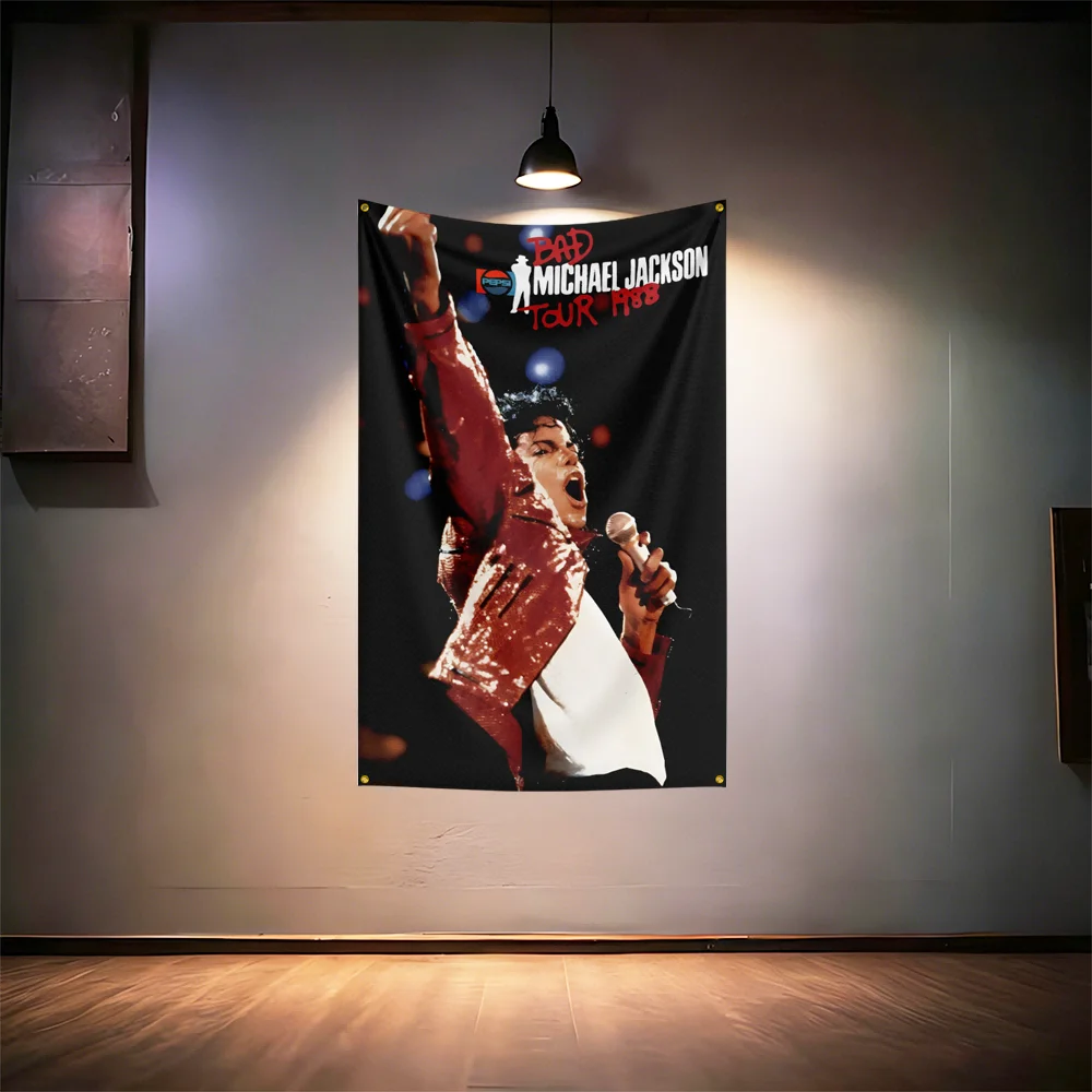 Rock Music Flag 3x5ft for Michael Jackson Fans Banner HD Print