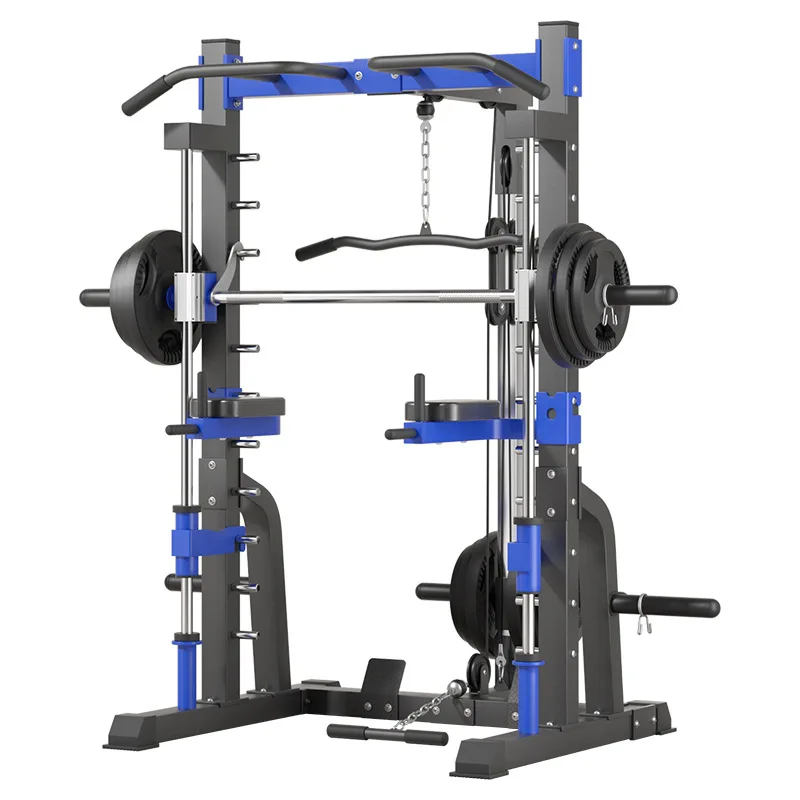 Multifunctional Smith Machine with Push Frame, Comprehensive Trainer, Smith Fitness Equipment, Household Bird Squat, New, 2024