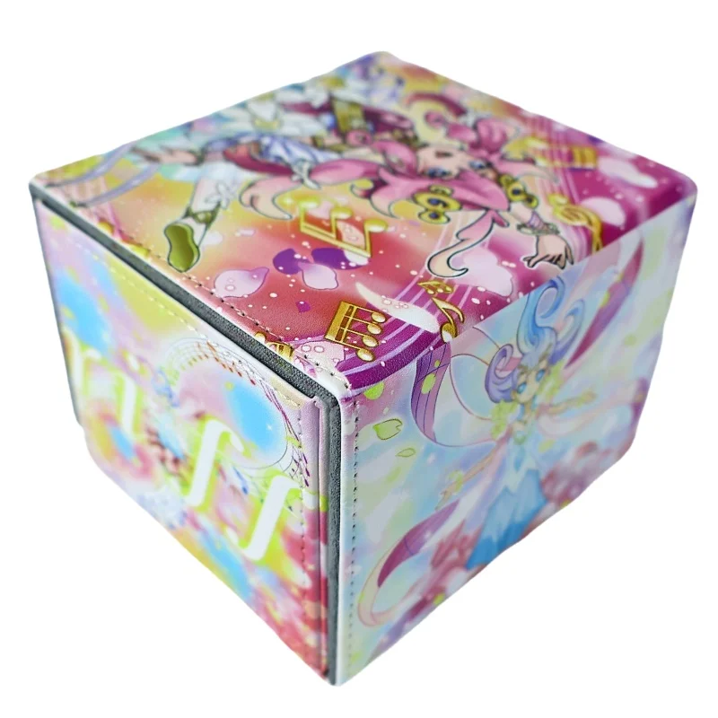 Estrella floreciente ¡El melodioso estuche para tarjetas Magnificat Yu-Gi-Oh! Caja de almacenamiento de colección de juegos de anime de figuras de juguete de acción de cuero Diy