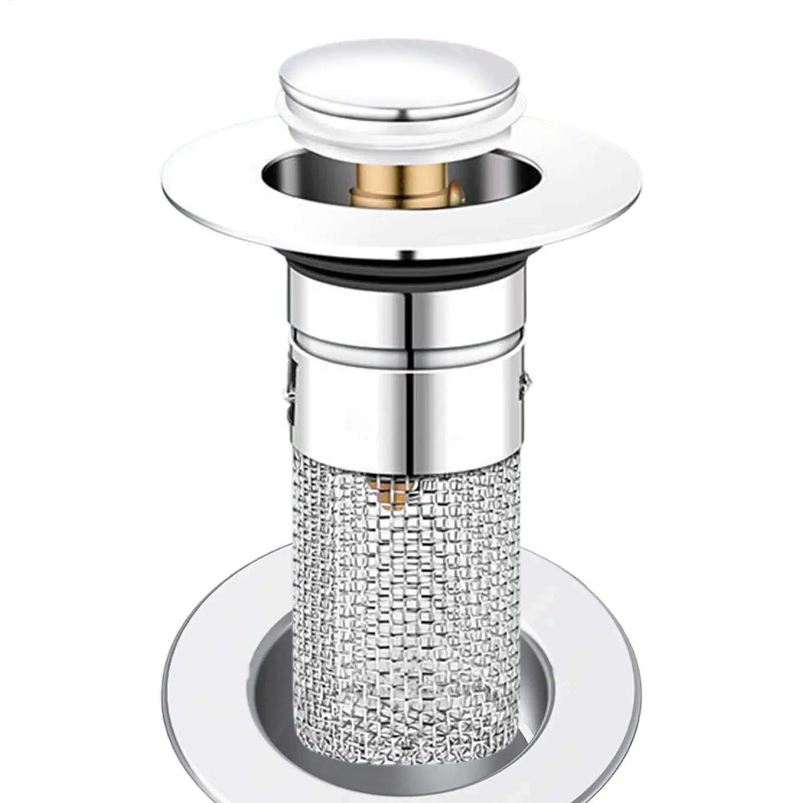 Bathroom Drain Plug Filter stainless steel Drain Strainer Anti-Clogging Kitchen Draining Plug for Home Apartment Dormitory