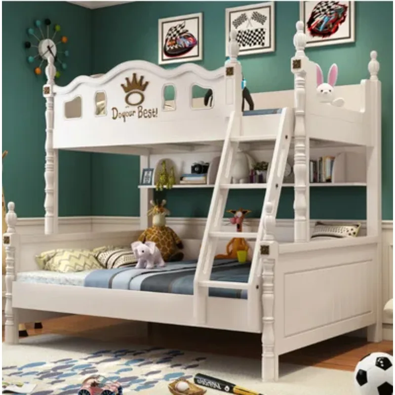 고품질 저가 단일 아동용 원목 창의적 슬라이드 엄마와 아이 침대 침실용