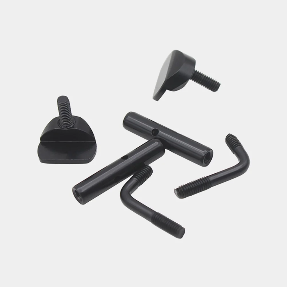 

2 Pcs Black Violin Chin Rest Screws for 3 4 4 Violins Durable Metal Parts Easy Install Adjust Clamps Accessories Violin
