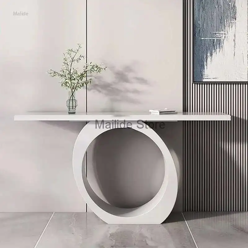 

Simple Wooden Console Tables Italian Living Room Furniture Entrance Light Luxury Porch Cabinet Home Corridor Decoration Table