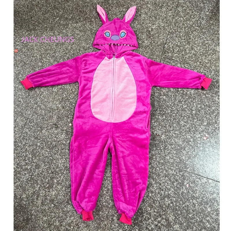 Blue Zipper Stitch Cosplay Anime Costume Onesies Pyjamas Cartoon Anima Pajamas Children Hippopotamus Kigurumi Onesies Sleepwear