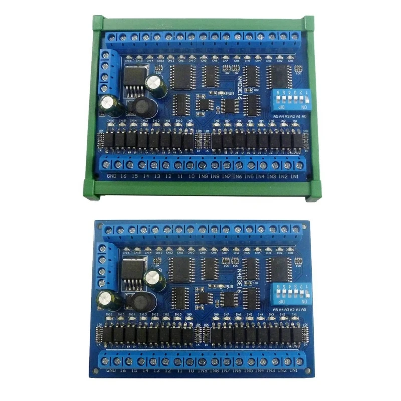 

DC12V 24V 16 Input 16 Output RS485 Remote Control Switching PLC Expansion Board RTU Module Dropship