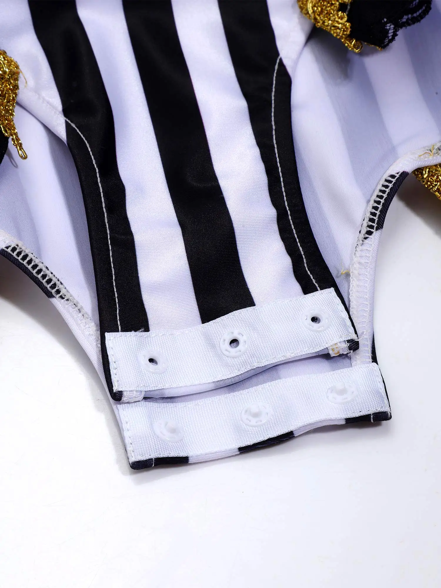 Zirkus-Overall für Mädchen, 2-teilig, ärmellos, Spitze, goldfarbenes Gurtband, Pailletten, Body + glänzende metallische Over-Sleeve-Halloween-Cosplay-Kostüme
