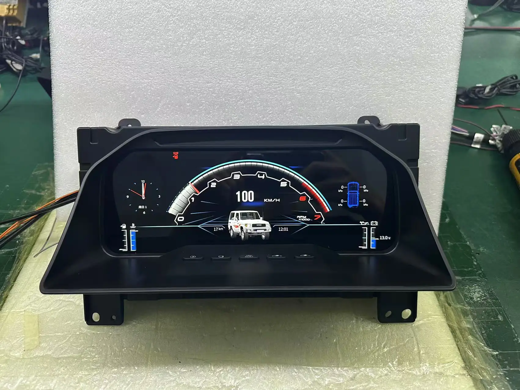 لتويوتا لاند كروزر LC70/76/78/79 2007-2024 سيارة الرقمية العنقودية أداة افتراضية عداد السرعة 12.3 "LCD لوحة القيادة